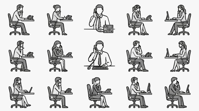 Office Workplace Emotions Series.