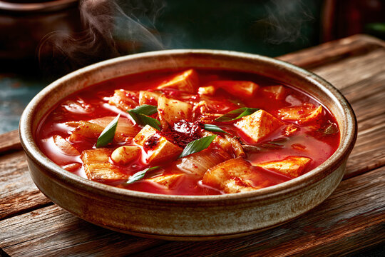 Authentic Kimchi Jjigae Korean Kimchi Stew with Tofu &ndash; AI Generative
