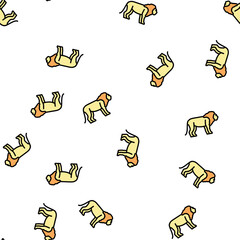 Fototapeta premium lion animal in zoo vector seamless pattern lion animal in zoo sign illustration