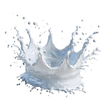 yogurt splash crown droplets isolated on white background jpg