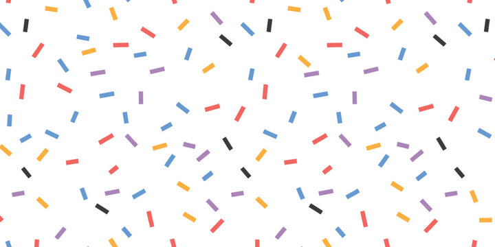 Colorful falling sprinkles cartoon vector isolated on transparent background, festive candy decoration for birthday, dessert and celebration design