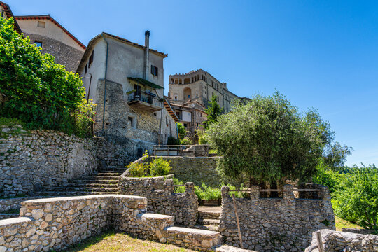 Scenic sight in Rocca Sinibalda, beautiful village in the Province of Rieti, Lazio, Italy.