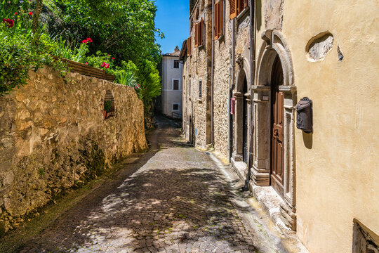 Scenic sight in Rocca Sinibalda, beautiful village in the Province of Rieti, Lazio, Italy.