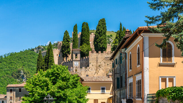 Scenic sight in Rocca Sinibalda, beautiful village in the Province of Rieti, Lazio, Italy.