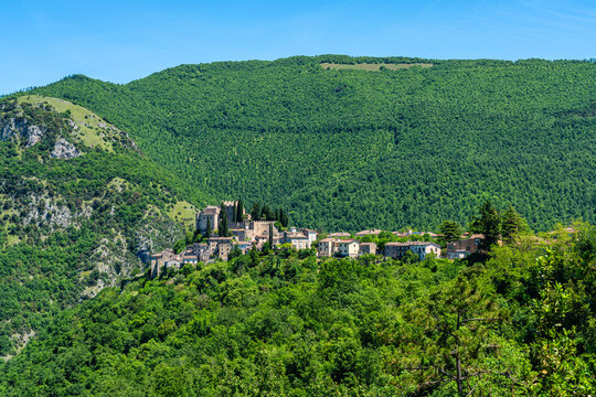 Scenic sight in Rocca Sinibalda, beautiful village in the Province of Rieti, Lazio, Italy.