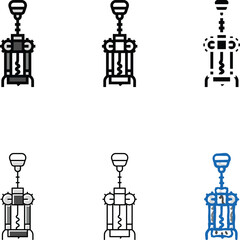Obraz premium pack corkscrew hand wine color icon vector. corkscrew hand wine sign. isolated symbol