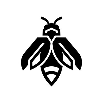 Lampyridae Illumination Firefly Geometric Logo Vector Design