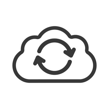 Cloud synchronization and data refresh loop icon