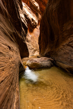 Small waterfall on The Narrows section of Virgin River