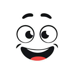 Naklejka premium Cartoon Face