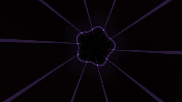 Motion lines create abstract shapes in dark space