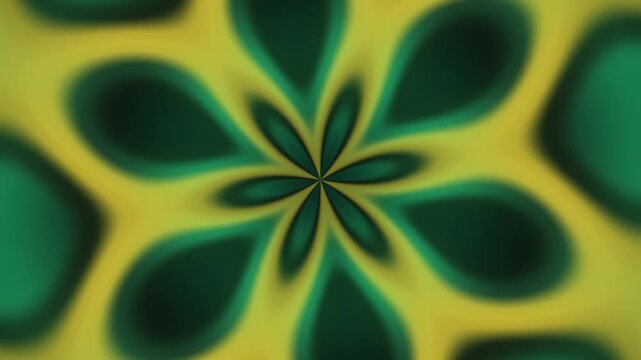 Bright abstract pattern with green and yellow colors in a swirl shape