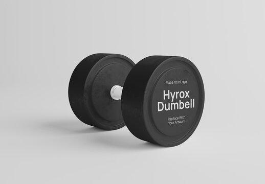 Hyrox Fitness Dumbbell Mockup