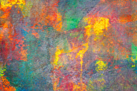 Heavy acrylic abstract colour paint thick strong background vibrant messy