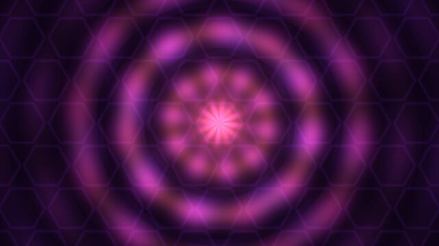 Bright pink and purple swirling light pattern in a dark background