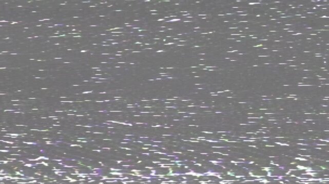 Vintage Analog TV Screen Error with Static Noise Overlay Effect