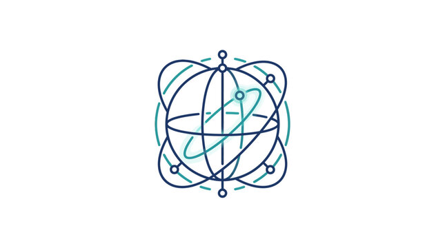 Abstract geometric square logo design for technology and digital business