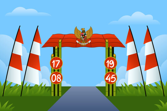 Flags Decoration On Entrance Areas