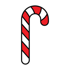Fototapeta premium Red and white striped christmas candy cane