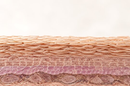 Dry Stratum Corneum Skin Barrier Cross Section