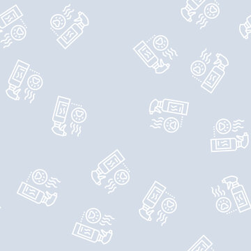 odor neutralizer vector line seamless pattern odor neutralizer sign illustration