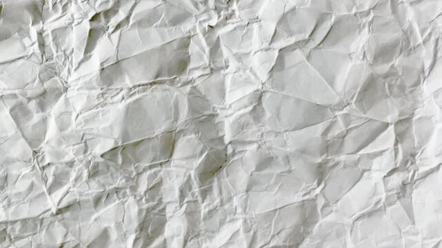 Crumpled paper shifting and unfolding in a dynamic looping background. Cartoon style doodle animation on wrinkled paper canvas overlay video clip  Apple prores 422, 4k, stopmotion