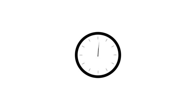 A clean white analog clock face with a thick black outline and black hour markers, displaying a time just after 10 o'clock with slender black hands, set against a bright white background