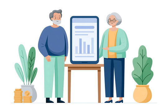 Empowering Business Growth: A Dynamic Presentation by an Experienced Couple Analyzing Data and Strategies for Success in Today's Digital Market