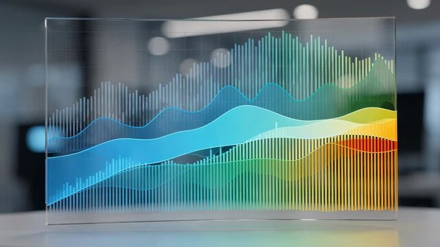 Clear medium shot capturing an AIpowered compliance interface showing loudness level variations with colorcoded alerts on screen.