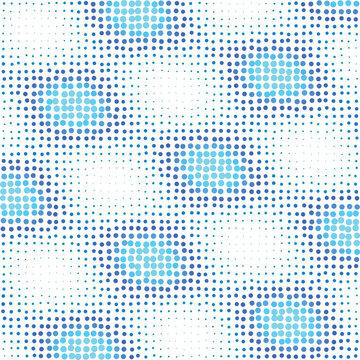 Abstract Blue Halftone Dot Pattern Background