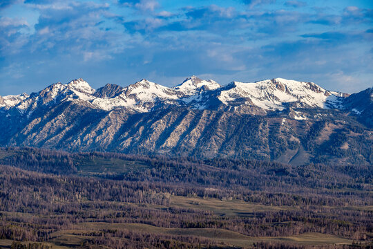 Snowcapped Sawtooth Mountains from Galena Overlook
