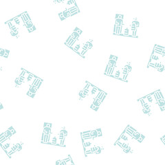 Fototapeta premium delivery water vector glyph seamless pattern delivery water sign illustration
