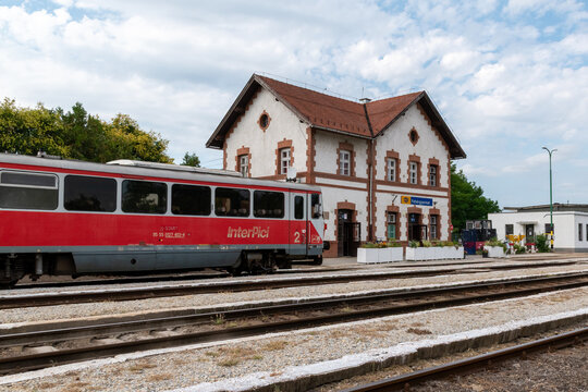 Feh&eacute;rgyarmat Railway Station in Hungary