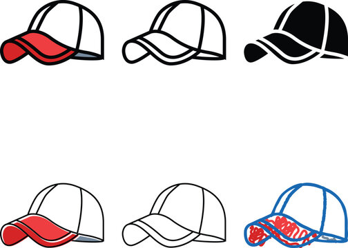 baseball cap streetwear cloth fashion color simplified icon vector. baseball cap streetwear cloth fashion sign. isolated symbol