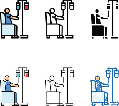 chemotherapy cancer forms treatment color icon vector. chemotherapy cancer treatment sign. isolated symbol