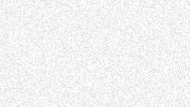 Fine halftone dot pattern covering the entire frame with a uniform distribution of small black dots on a bright white background surface