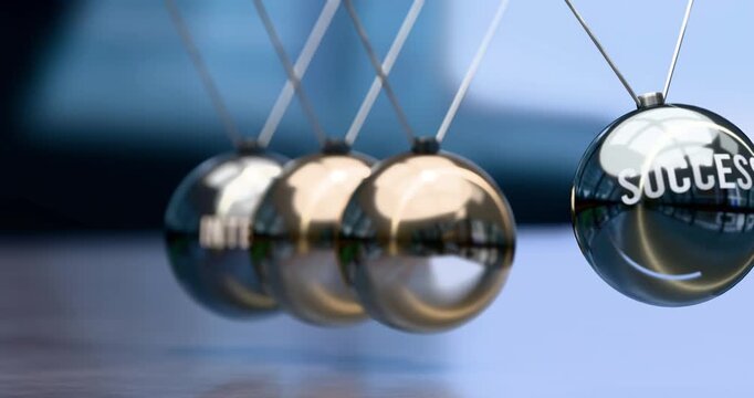 Success is created by intention. Elegant metaphor for intention leading to success. Mutual and self inforcing link between intention and success. No AI, created by humans for humans.