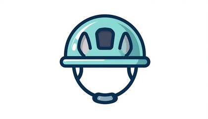 Fototapeta premium Cute cartoon character wearing scuba mask.