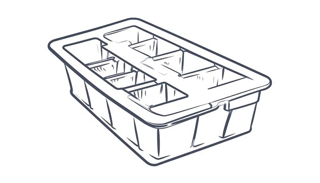 Transparent geometric cube with wireframe structure.