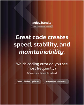 Developer Programming Quote Social Media Post Template
