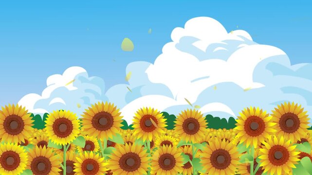 夏のひまわり背景