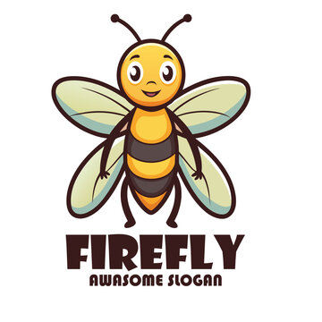 logo vector cartoon mascot firefly