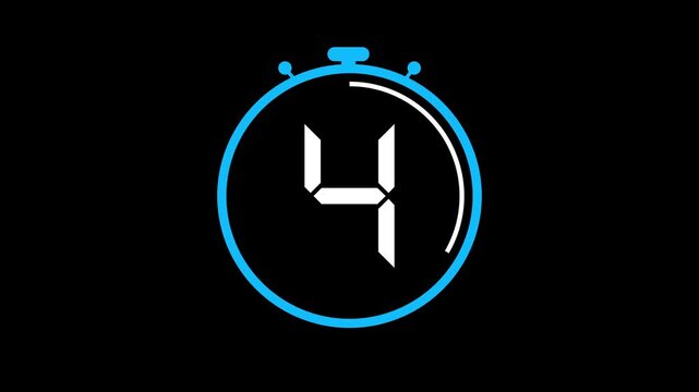 A sleek stopwatch displays the number six with bright lines. Precise timing marks this stopwatch visual clearly. High contrast emphasizes the stopwatch frame.