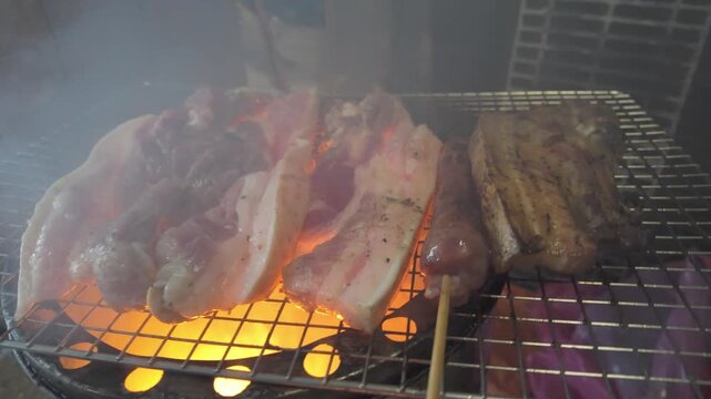 Traditional Indigenous Meat Smokehouse with Wild Boar Skulls in Wulai Taiwan