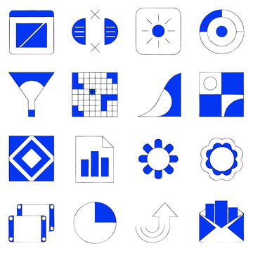 Conversion Optimization and A/B Testing Line Icon Set - 16 Clean Vector Icons for Marketing Analytics