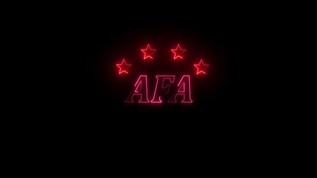 AFA intro card happy birthday with glitter particles background.4k animation.