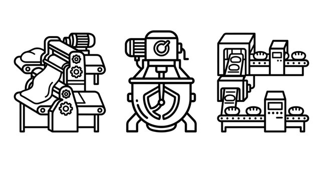 Industrial baking and automated bread production line equipment with production industrial conveyor manufacturing automation equipment processing technology engineering automated machinery