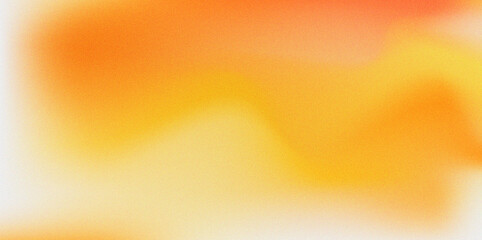 Abstract warm orange and yellow grainy gradient mesh background, soft blurred liquid wave texture with noise effect on light backdrop for summer promotional banner, retro poster design  © MindVision