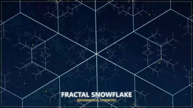 Mathematical Fractal Snowflake Symmetric Geometry