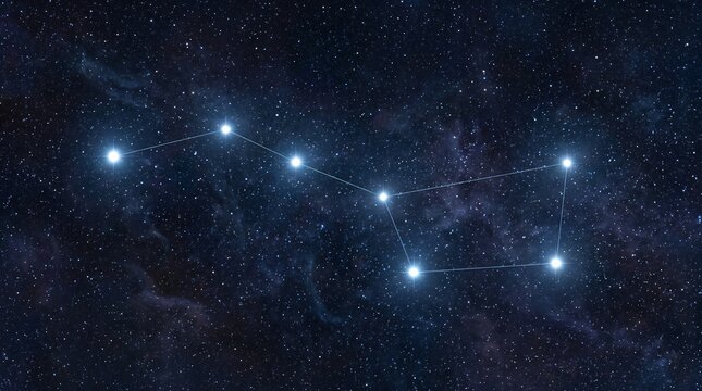 Stellar constellation ursa major bright stars in night sky with constellation astronomy astrophysics universe skygazing scientific exploration starlight